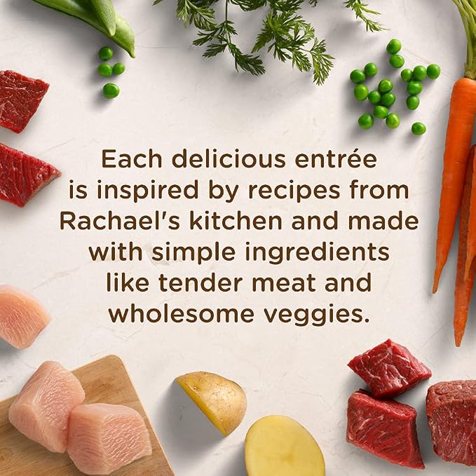 Nutrish Rachael Ray Wet Dog Food Variety Pack Hearty Recipes, six (6) 8 oz Tubs 2 Count (Pack of 24)