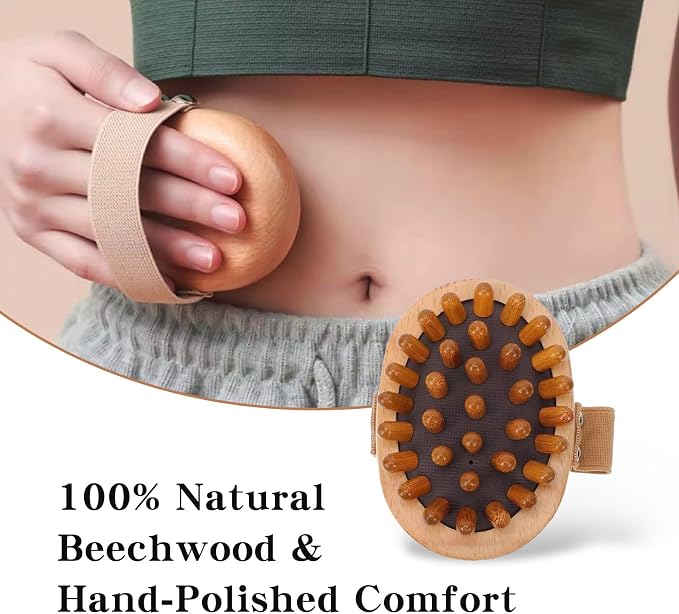 2PCS Meridian Brush Massage Body, Meridian Pressure Brush Wood Therapy Massage Tools for Full Body Shaping and Pain Relief