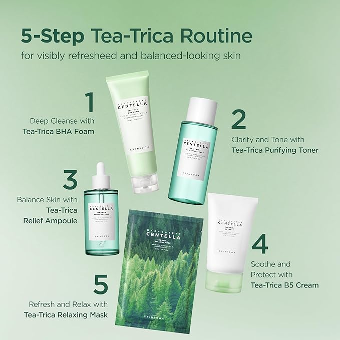 SKIN1004 Tea-Trica B5 Cream, Valentine Gifts, Korean Face Gel Moisturizer with Panthenol B5, Soothing & Hydrating Face Cream with Tea Tree & Madagascar Centella, Korean Skin Care 2.54 fl.oz / 75ml