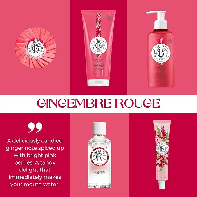 ROGER & GALLET | Body Wash & Body Soap for Women| Gingembre Rouge - Red Ginger 3.5 oz