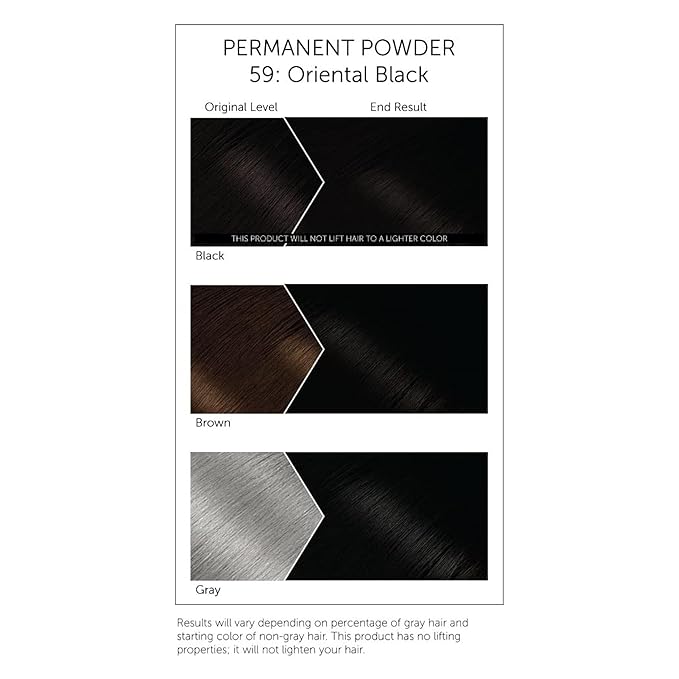 Bigen Permanent Powder Hair Color 59 Oriental Black 1 ea (Pack of 12)