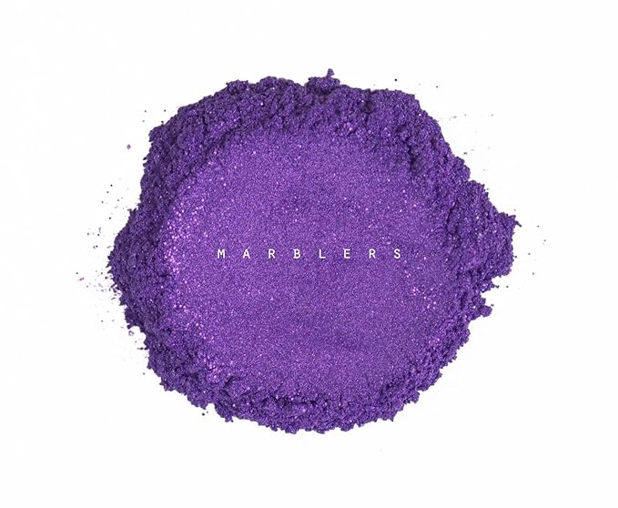 MARBLERS Glitter Mica Powder [Purple Vibe] 0.14oz (4g) | Glitter Mica | Highly Pigmented | Non-Toxic, Vegan, Cruelty-Free | Eyeshadow, Body Butter, Nail Polish, Nail Art | Party, Body, Face Makeup