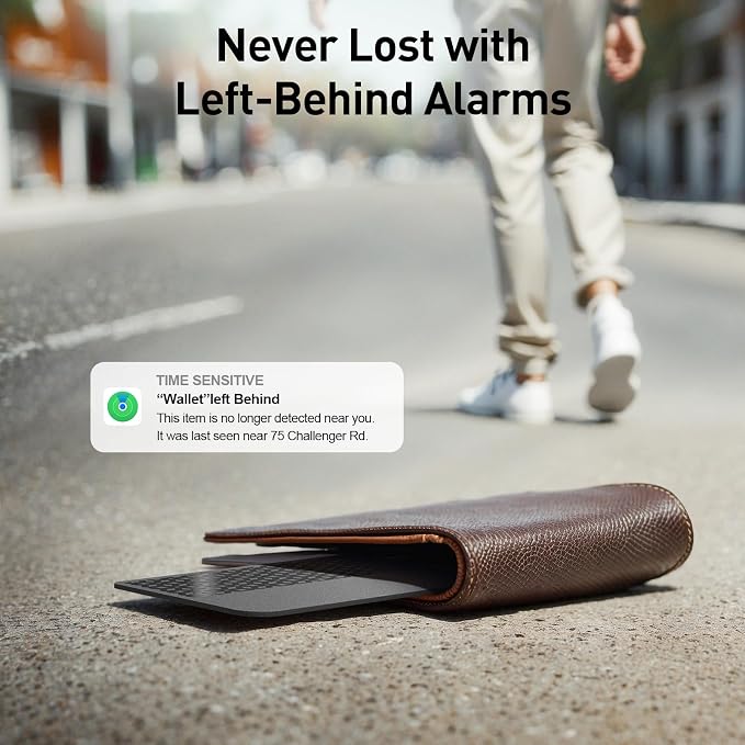 2026 Apple MFi Certified Wallet Tracker Smart Card for Find My iPhone Ultra Thin Air Tracker Tag for Travel, 5 Years+ Staying Power, IP69 Waterproof, Key Finder & Item Locator for Keys, Bags, Passport