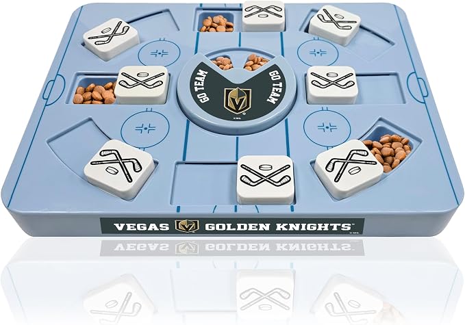 Pets First NHL LAS Vegas Golden Knights Large Puzzle Toy, New Size, Interactive Dog Treat & Slow Feeding Toy