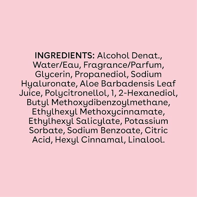 eos Cashmere Body Mist, Jasmine Peach, Body Spray for Women, Hair Mist, Floral Perfume, Moisturizing, Hyaluronic Acid, Glycerin, Vegan, Cruelty-free, 6 fl oz