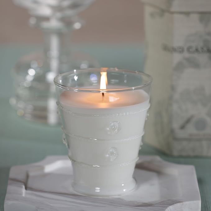 Zodax Grand Casablanca Glass Jar Scented Candle for Home Decor - Single-Wick Candle Ideal for Kitchen and Bathroom - Makes a Great Gift for Women and Men - Versailles Tuberose - 8.3 Oz.