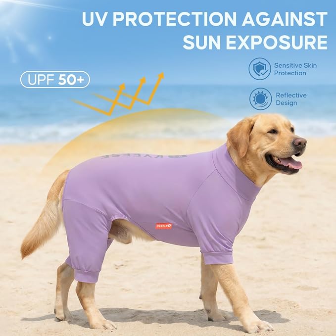KYEESE UPF50+ Dog Sun Shirt for Medium Dog Cooling Onesie for UV Protection | Cooling Breathable Fabric, Reflective Design, Shedding Control, Skin-Friendly for Sensitive Dogs, Easy On/Off, Quick Dry
