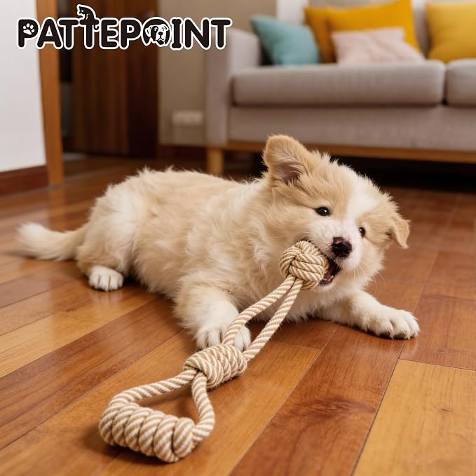 Dog Rope Toy for Small Dog 3pcs, Natural Chew Toys for Puppy, Medium Dogs