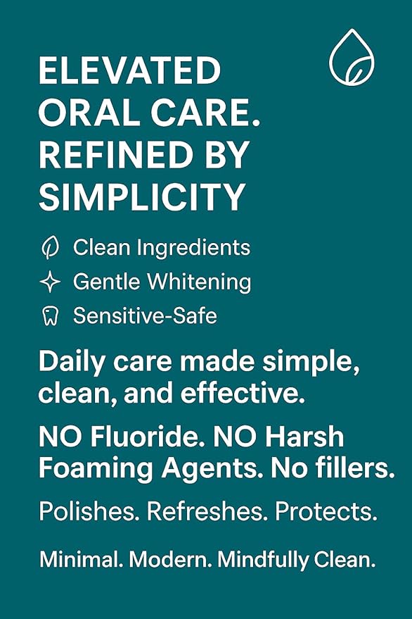 KLARI Fluoride-Free Toothpaste with 7.5% Micro-Hydroxyapatite & 1% Niacinamide | Clean Mint | Gentle for Sensitive Teeth | SLS-Free, Paraben-Free | 4.23 oz