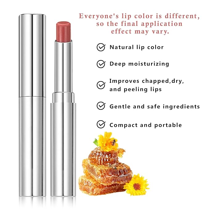 Honeynoir-Pink Honey Lipstick, Moisturizing Lip Color, Nourishing Lip Balm, Honey Noir Lipstick Suitable for All Skin Tones, Natural Lip Care, Long-Lasting Moisturization Non-Sticky (Pink)