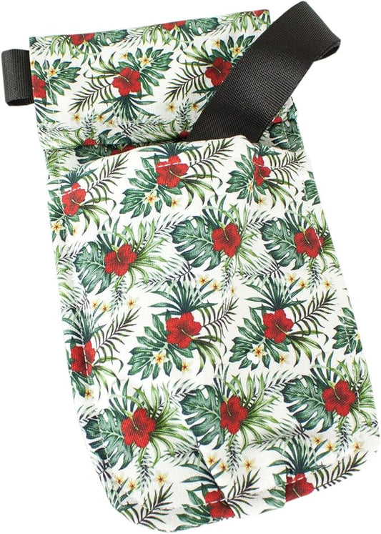 Appease Massage Lotion Bottle Holster - Fun and Stylish Washable Holsters - 100% Cotton Duck Cloth - Removable Belt, Use Ours or Your Own. Our Belt Fits 26-44 Inch Waists - Hibiscus Dreams