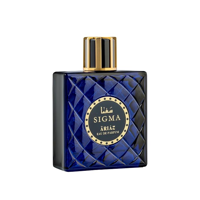 ARIAZ Sigma Men’s Eau De Parfum 3.4 Oz - Fresh Spicy Aromatic Cologne with Cinnamon, Nutmeg, Lavender, Amber & Woods - Daytime Fragrance for Spring & Summer