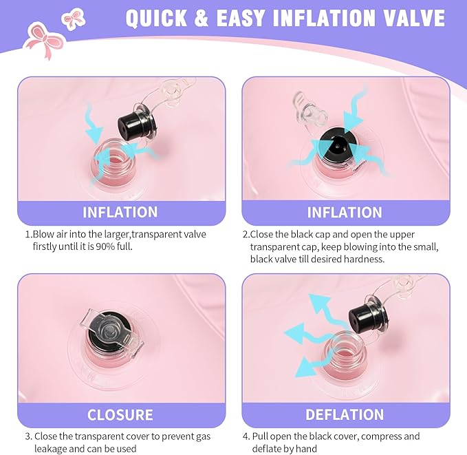 Inflatable Shampoo Basin for Kids - Hair Washing Basin for Children,Teens,Toddler With Neck Support, Portable Shampoo Bowl for use In Bed,on Bathtub,On Floor,or Sink,Tear-Free Rins