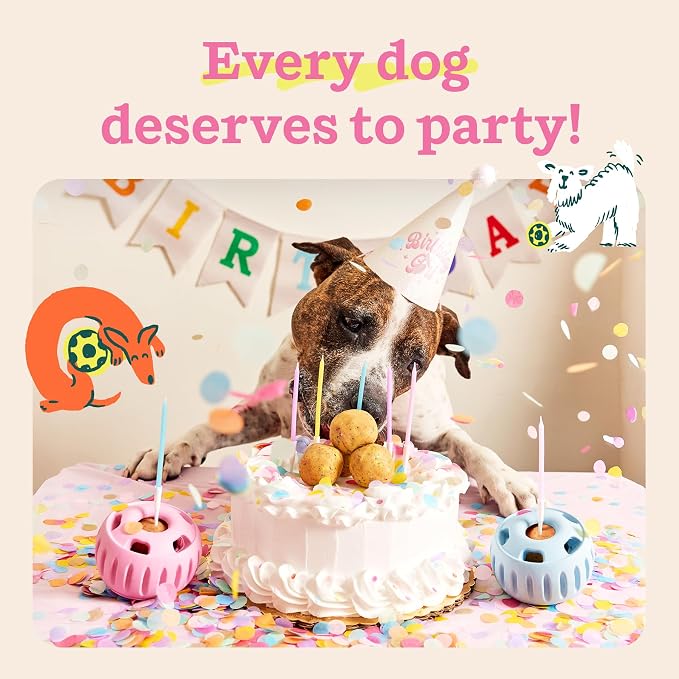 WOOF Pupsicle Birthday Refill Pops Dog Treats, XL | Fits XL Pupsicle, pre-made birthday treats, naturally sweet, cake flavor, long-lasting enrichment, shelf stable