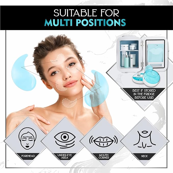 Under Eye Patches for Puffy Eyes, Dark Circles, Dull Skin - Natural Moisturizing Support - Help with Wrinkles and Fine Lines - Under Eye Mask with Hyaluronic Acid, Collagen, Caffeine - 30 Pairs
