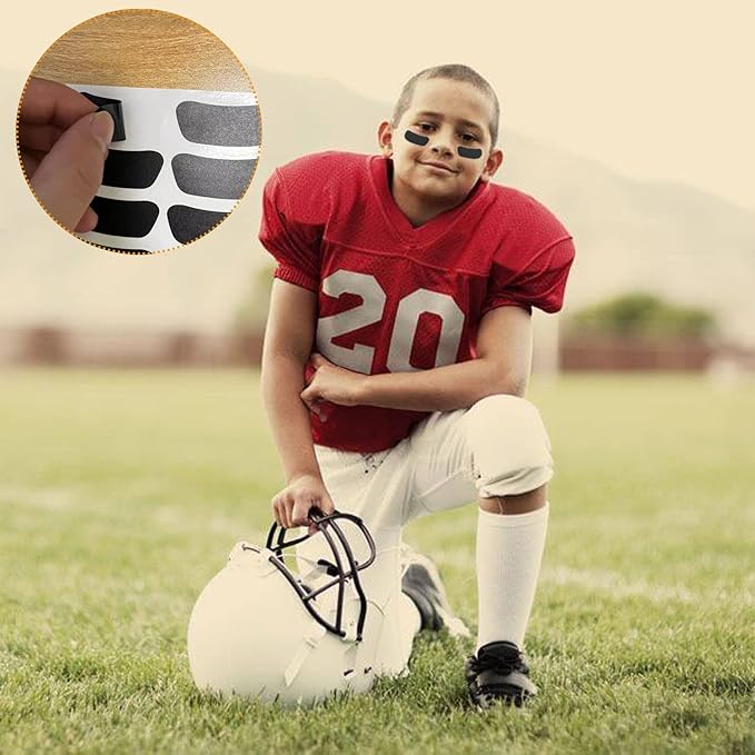 200 Pairs Sports Eye Black Stickers for Kids,Eye Strips Sports Eye Stickers Breathable Eye Strips for Baseball Football Softball Lacrosse Fans on Game Day,with 1 White Pencil(Pink)