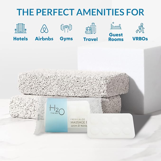 1-Shoppe All-in-Kit H2O Massage Bar Soap, Travel Size Hotel Amenities, 1 oz (Case of 100)