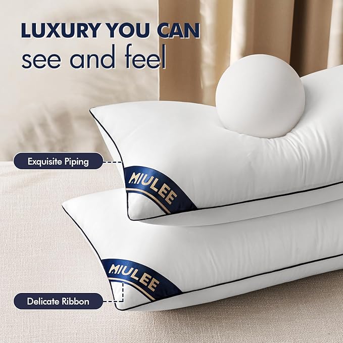 MIULEE 22x22 Pillow Inserts 2 Pack, Premium Down Alternative Throw Pillows | Down Alternative Pillow Inserts, Decorative Pillow Stuffer for Sofa, Couch (22x22 inch, Set of 2)