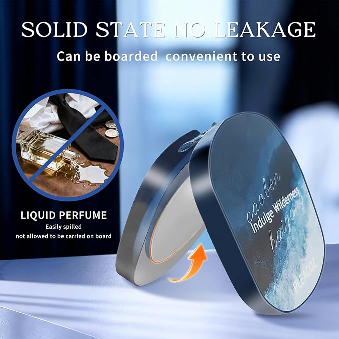 Premium Woody Solid Perfume Balm for Men — Long Lasting Masculine Scent, Portable Travel Size,TSA Friendly, Pocket Fragrance for Urban Men