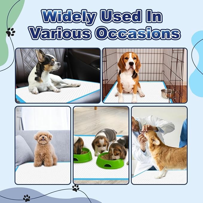 Puppy Pads XL 100 Count, Dog Pee Pads Extra Large, 34"x28" Pee Pads for Dogs, X-Large Disposable Dog Training Pads Super Absorbent&Leak-Proof, Crate Potty Piddle Pads for Doggy, Pet Supplies
