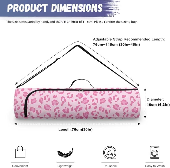Yoga Mat Bags for Women Lightweight Gym Bag with Strap Full Zip Yoga Accessories