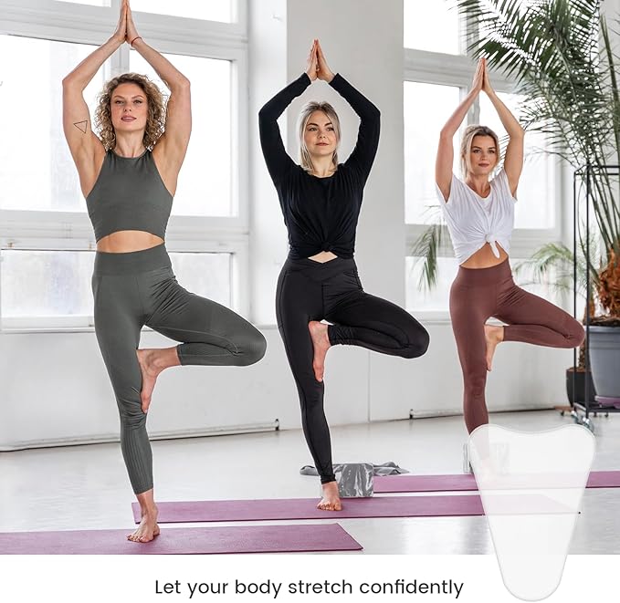 6Pcs Seamless Crotch Smoothing Pad for Leggings Swimsuits, Privacy Protection Insert Reusable Front Modesty Cover for Women