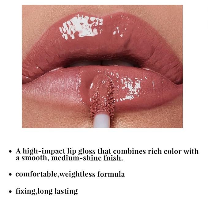 Lip Gloss Set with Glossy and Soft Brush Non-Sticky Moisturizing Lipgloss for Women Lip Makeup Collection (12 Pcs)