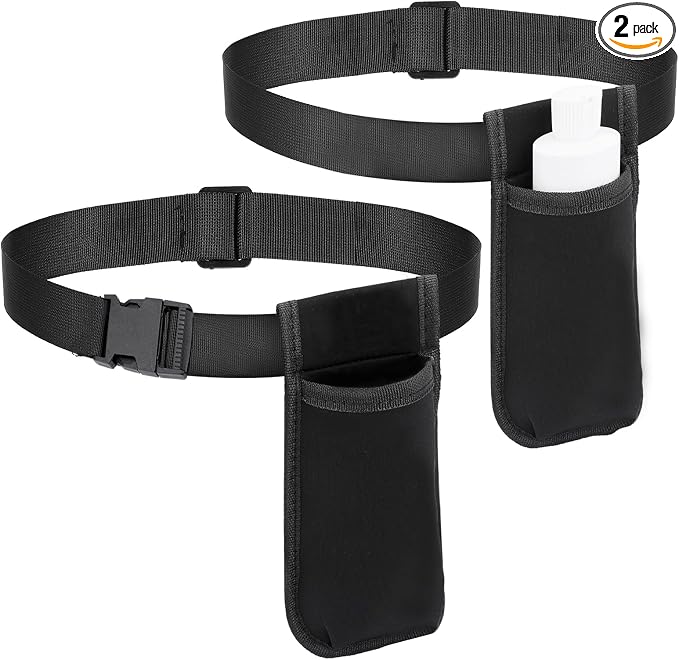 2 Pcs Professional Massage Oil Holster, Massage Waist Oil Case Adjustable Lotion Oil Waist Holder Organizer Belt Comfortable Therapist Essential Accessory