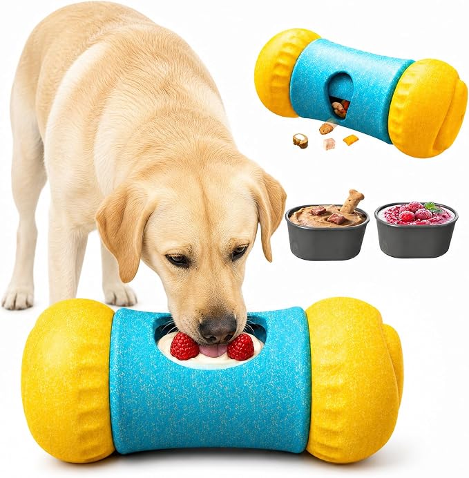 Dog Treat Dispensing Puzzle Toys Frozen Food Holder Slow Feeder