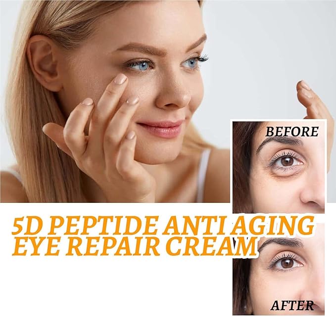 Beauty Crema De Ojos Con Péptidos 5d, Peptide Eye Cream, Skin Under Eyes Moisturize, Peptides Anti-Aging Eye Repair Cream, Firming Eyecream for Reduce Fine Lines, Dark Circles, Puffiness (1PC)