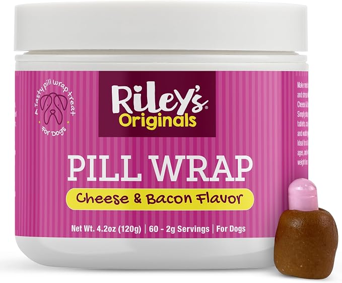 Riley's Pill Wrap for Dogs - Cheese & Bacon Pill Paste for Dogs - 4.2oz