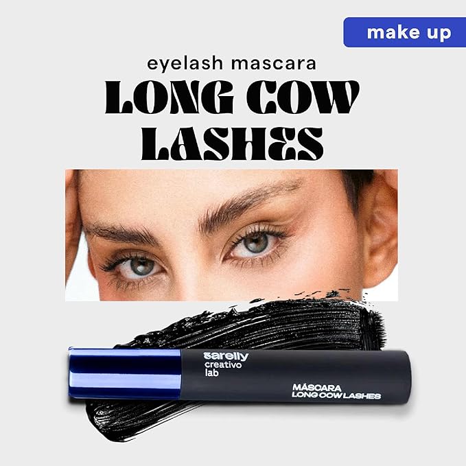 SARELLY, Long Cow Lashes Mascara, Waterproof, Nourishing, Lash-Conditioning, Clean Beauty, Sarelly Creative Lab