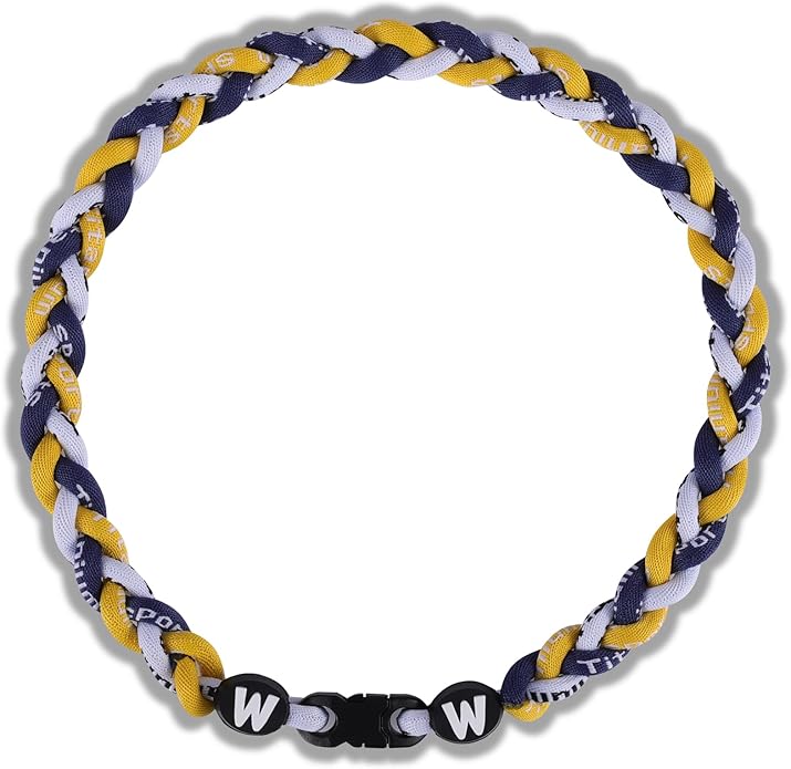 Premium 18inch Baseball Necklace w/Nylon Tri-Braided Rope Tornado Design