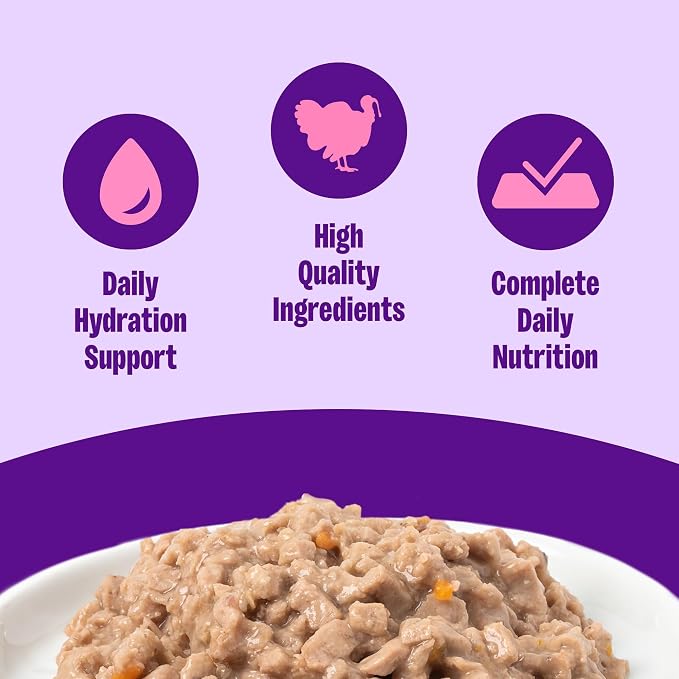 Wellness Complete Health Minced Adult Canned Wet Cat Food, Natural, Protein Rich, Grain Free, Turkey Entrée Recipe, 3 oz, Pack of 24 Cans