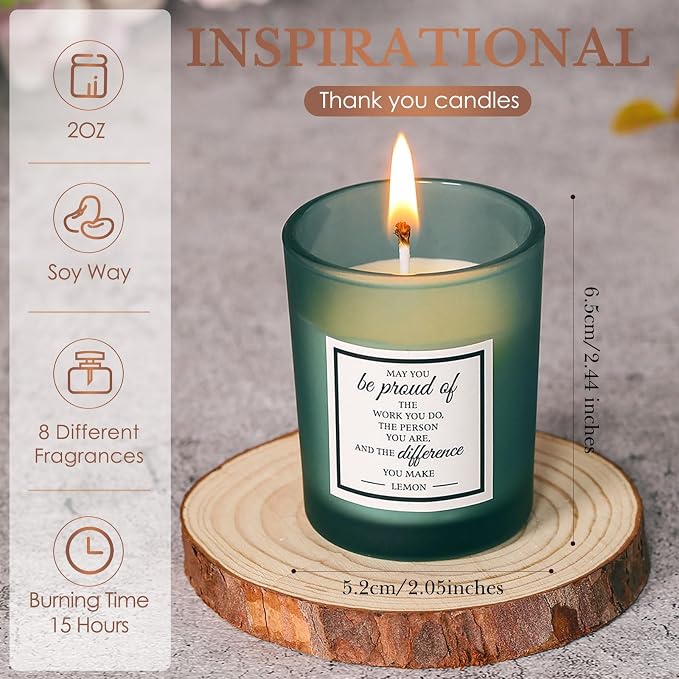 MTLEE 16 Pack Scented Candles Gifts Set Aromatherapy Soy Wax Candles Bulk Scented for Women Men Birthday Bath Yoga Family Gatherings Festive(Inspirational,Multicolor)