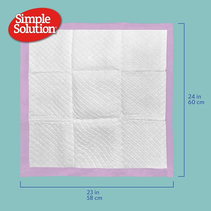 Simple Solution All Day Training Pads, Lavender Scented, 23"x24" 100 Count | Dog Training Pads, Puppy Potty Training, Housebreaking, Disposable Pee Pads, Floor Protection, Indoor Potty, Puppy Essentials