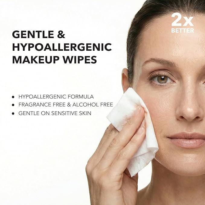 mivida Compact Travel Makeup Remover Wipes with Vit E, Hypoallergenic & Fragrance Free Makeup Wipes, Tough on Makeup Gentle on Skin. Travel Essentials for Adults & Teens, 10Bagsx8Wipes-80 Count