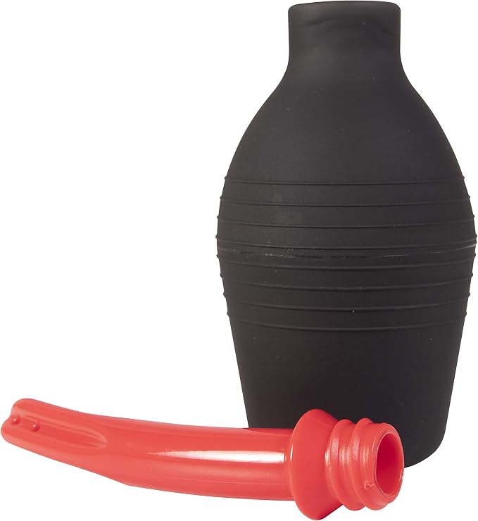 Abyclean Anal Douche Enema Bulb Vaginal Douche Enema Cleaner for Women’s or Man’s Health with 2 Nozzles (310ml Black)