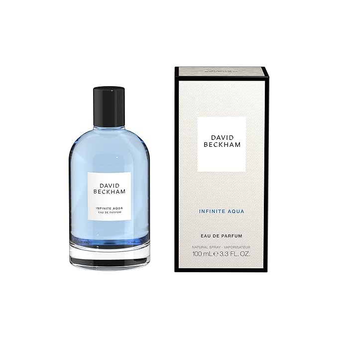 David Beckham Infinite Aqua Eau de Parfum 3.3 fl oz (Pack of 1), Notes of Lemon, Lavender, and Sandalwood, Men's Fragrance, Long Lasting, Everyday Fragrance, Travel Size