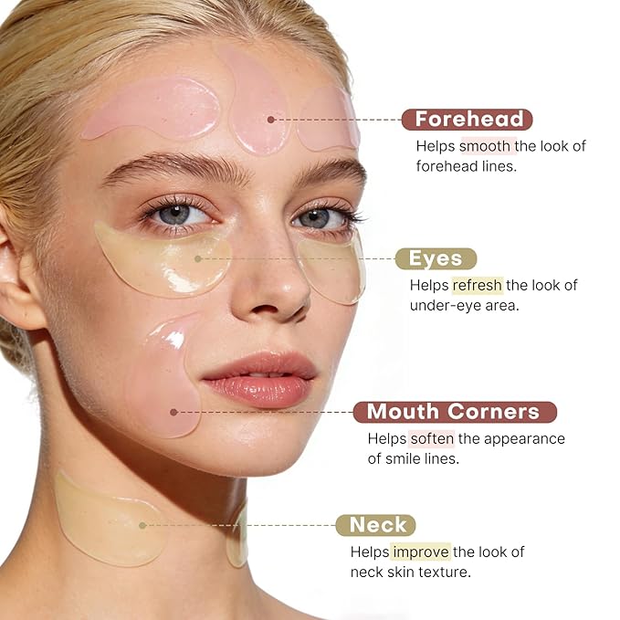 dewyhour Collagen Firming Hydrogel Patches With Retinol & Vitamin C- Under Eye Patches for Puffy Eyes & Dark Circles, Moisturizing Eye Mask with Caffeine & Hyaluronic Acid, Gentle Korean Skincare