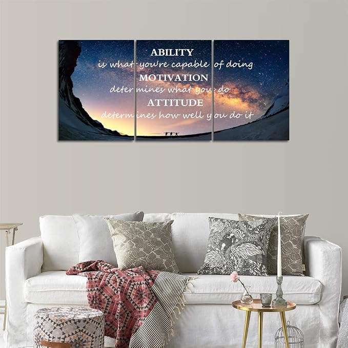 Large Size Successful Motivational Picture Canvas Wall Art Decor Print Office Decor Inspiring Framed Prints Inspirational Entrepreneurship Poster Modern Success Quotes for Living Room