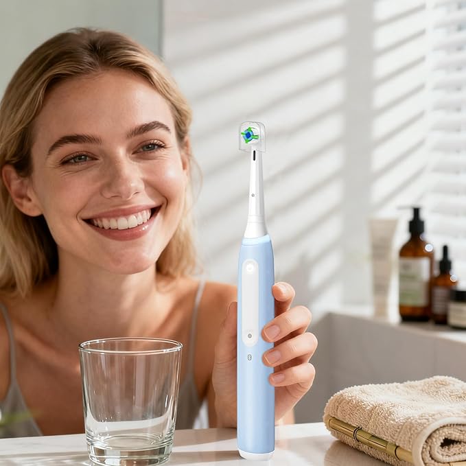 Qitizu Replacement Heads Compatible with Oral B iO Electric Toothbrush, Replacement Toothbrush Heads Fit for Oral-B iO 2/3/4/5/6/7/8/9/10 Series Toothbrush, 8 Packs (White)