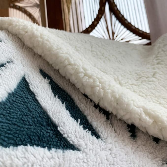 LOMAO Sherpa Fleece Blanket Gifts for Mom Dad Cozy Soft Throw Blanket for Women Men Birthday Gifts Dual Sided Couch Sofa Bed Blanket (Navy, 60''x80'')