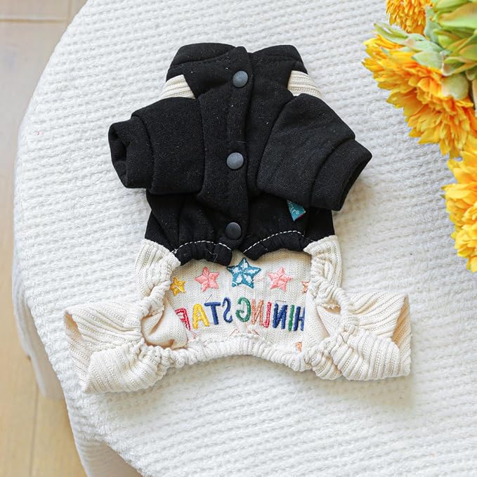 Dog Stylish Overalls Comfortable Puppy One Piece Outfits Summer Bib Overalls for Small Dogs Cute Pet Jumpsuit Onesie Chihuahua Yorkies Birthday Holiday Clothes Costume