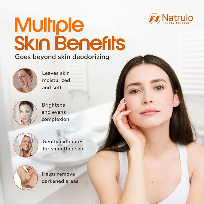 Natrulo Persimmon Soap Bar for Body Odor Control – Purifying Deodorizing Body Wash with Japanese Persimmon & Green Tea Extract for Eliminating Body Odor – Deodorant Soap for Skin Cleansing