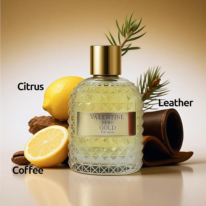 A CENTER Men's Cologne Gift Set 4 Pack Men Perfumes - 3.4 Fl Oz Each | Vanilla Bourbon, Leather & Amber Floral Fragrance | Luxury Eau de Toilette Quartet