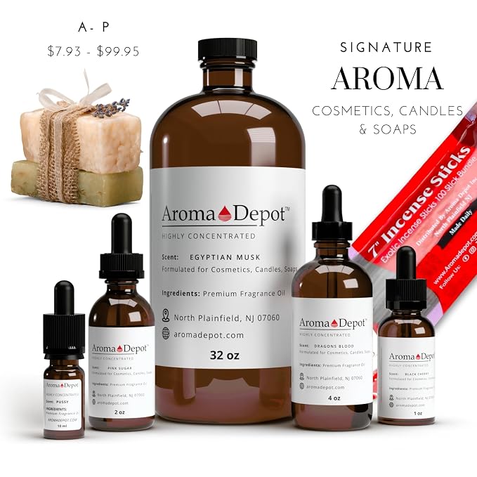Aroma Depot Bombshell Fragrance Oil 120ml Premium Bombshell Essential Oil with Dropper for Candle Making, Soap Making, Bath Bombs, and More. Undiluted & Alcohol Free Scented Oil. (4 fl oz.)