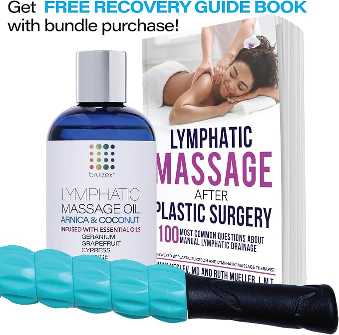 Muscle Roller Lymphatic Drainage Massage Roller Stick - for Myofascial Pain Relief | Post Liposuction & Fibrosis Treatment, Surgery Recovery| Lipo,Tummy Tuck & BBL,Compression Garment, Faja Compatible
