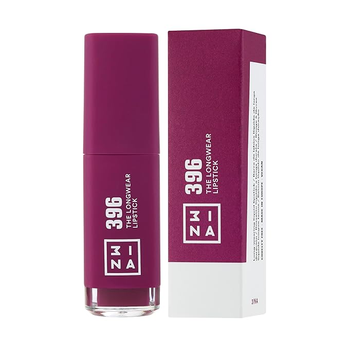 3INA The Longwear Lipstick - Matte Lipstick for Women - Moisturizing with 12-Hour Long Wear - Transfer-Proof and Highly Pigmented - 396-0.23 oz