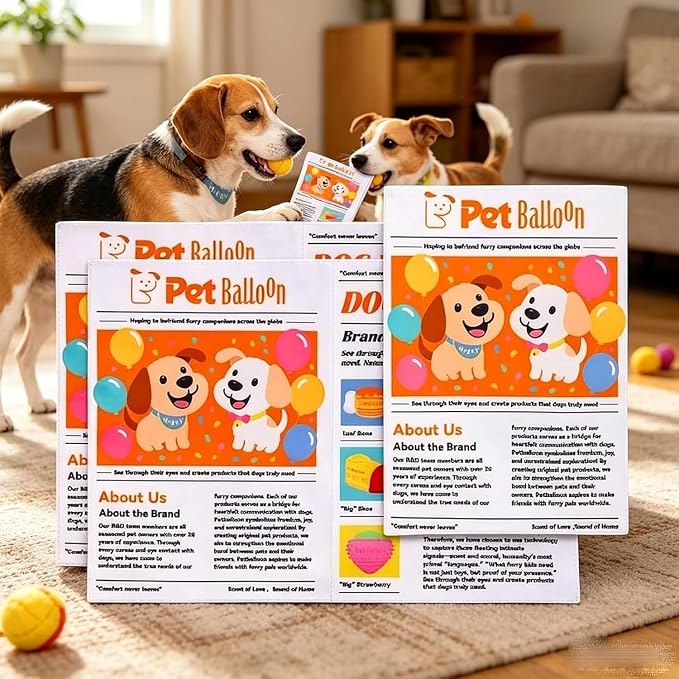 2PCS Indestructible Newspaper Dog Toy Durable Washable 7.9in *11.8 in